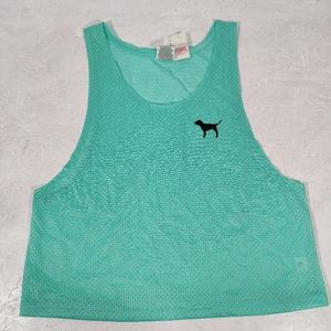VS/ Pink  active tank crop top Aqua green XS